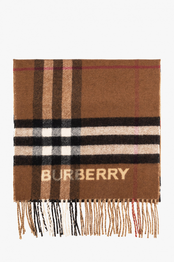 Brown Cashmere scarf burberry english burberry english SchaferandweinerShops Indonesia